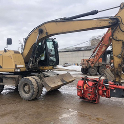 Movax 40 на базе колесного экскаватора Doosan с боковым захватом